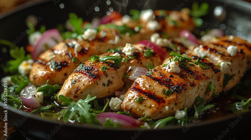 Au bistro, les bons vivants savourent un plat de poulet rôti, accompagné de tomates fraîches et de steak grillé, un délice du dîner. Au bistro, les bons vivants savourent un plat de poulet rôti, accompagné de tomates fraîches et de steak grillé, un délice du dîner.
