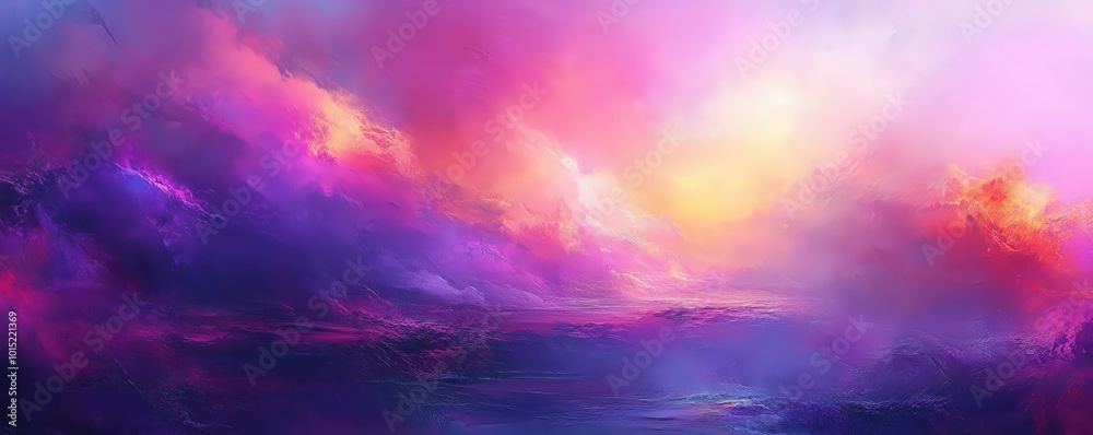 An explosion of vibrant colors with a soft, ethereal glow, emphasizing purple and pink An explosion of vibrant colors with a soft, ethereal glow, emphasizing purple and pink