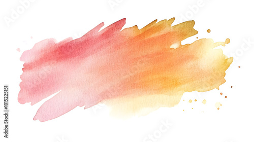 A smooth watercolor background brush stroke blending warm and cool tones softly