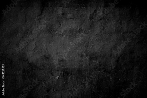 Dark black concrete wall background or texture	
