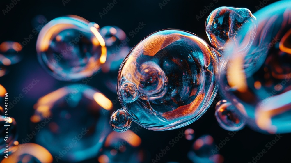 Captivating Bubble Reflections in Vibrant Colors Captivating Bubble Reflections in Vibrant Colors