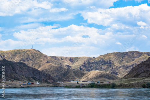 Rocks in the Ili River valley not far from Almaty