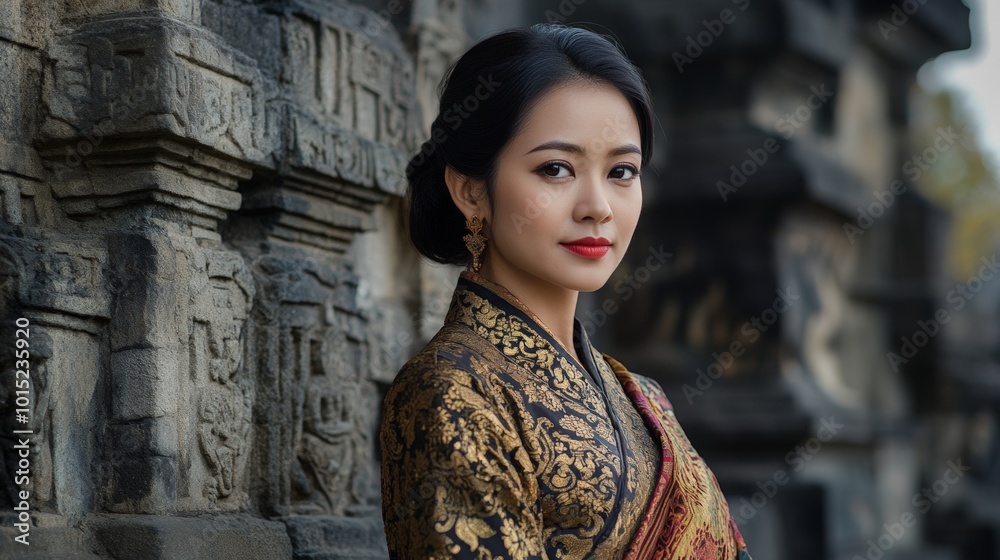 Beautiful Indonesian Woman in Traditional Attire Beautiful Indonesian Woman in Traditional Attire