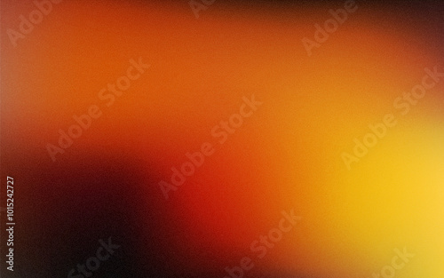 Abstract black and orange light liquid background. Gradient mesh effect bright color blend. Blurred colorful mix fluid and grain grunge texture gradation, vector noise blur abstract background