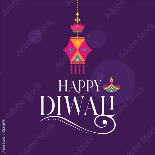 Happy Diwali Typography Vector Design
