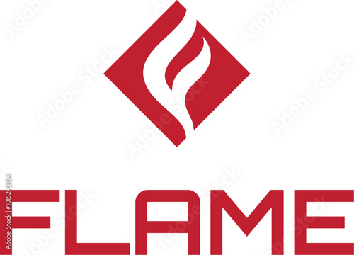 flame logo design f letter