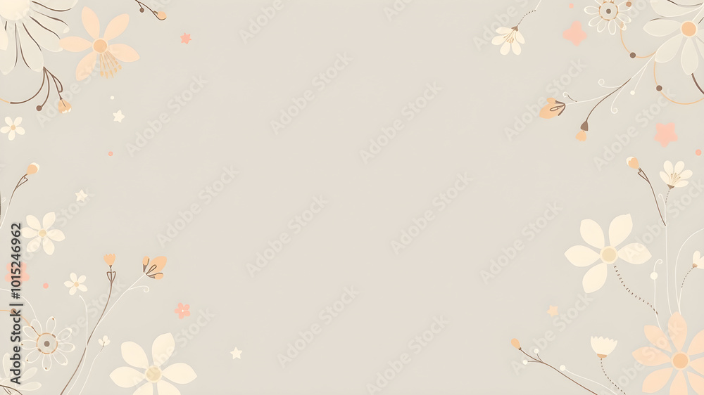 Obraz premium Beautiful floral Greeting card template. .AI generated image, ai