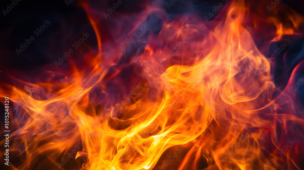 Vibrant, High-Resolution Fire Flames on Black Vibrant, High-Resolution Fire Flames on Black
