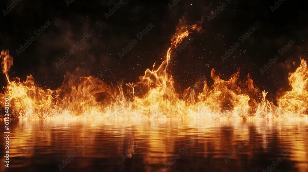 Vibrant, High-Resolution Fire Flames on Black Vibrant, High-Resolution Fire Flames on Black
