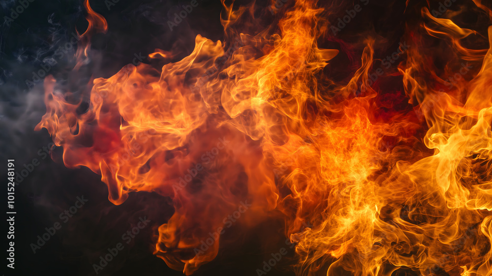Vibrant, High-Resolution Fire Flames on Black Vibrant, High-Resolution Fire Flames on Black