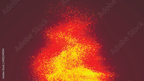 Abstract isolated fiery glowing particles on a black background fly up. Fire motion isolated on black background. Fire sparks on a dark background. Fire Animation. Flying Embers from fire. Vector 