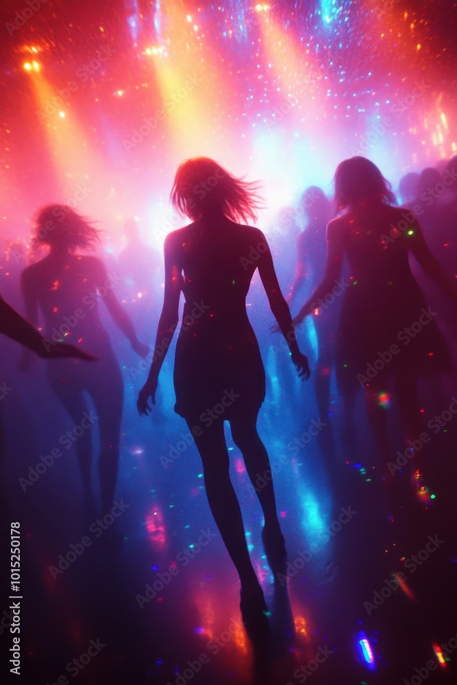 Silhouette of people dancing on a dance floor
Silhouette of people dancing on a dance floor