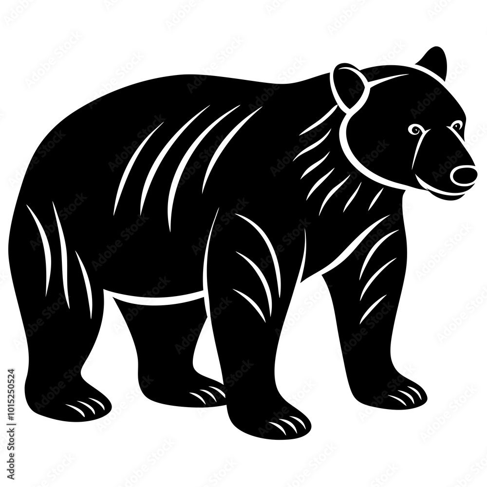 Bear vector silhouette art illustration