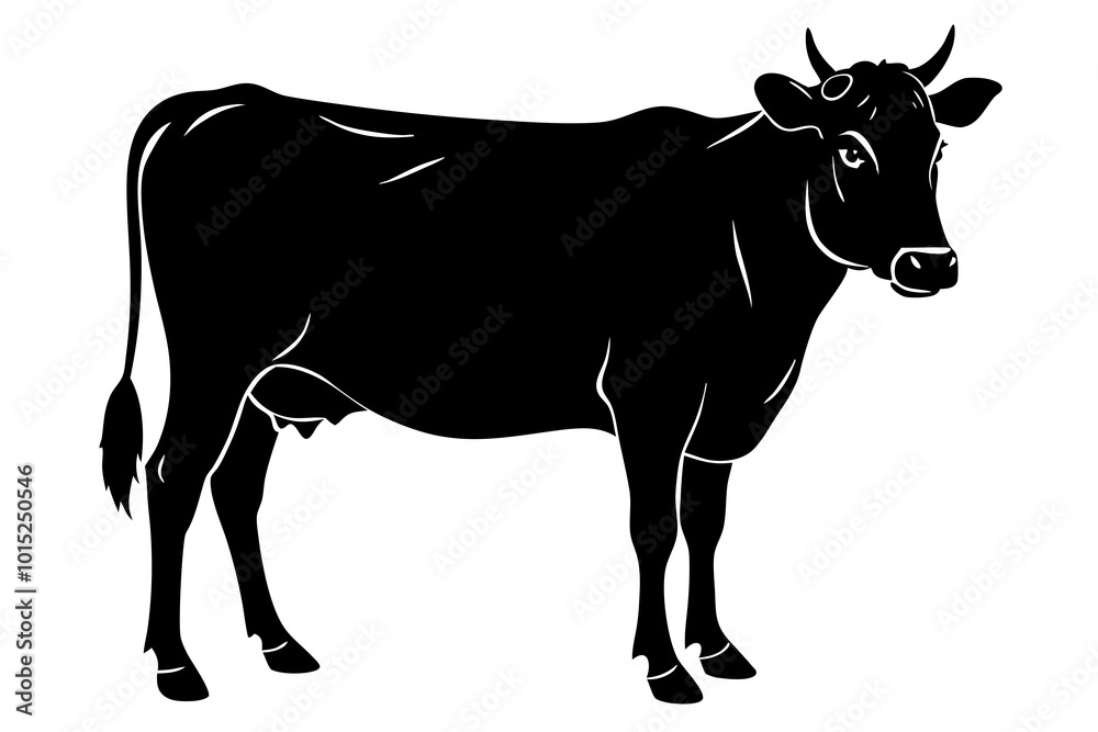 silhouette of a cow silhouette of a cow