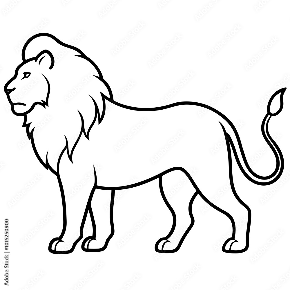 lion vector line art illustration lion vector line art illustration