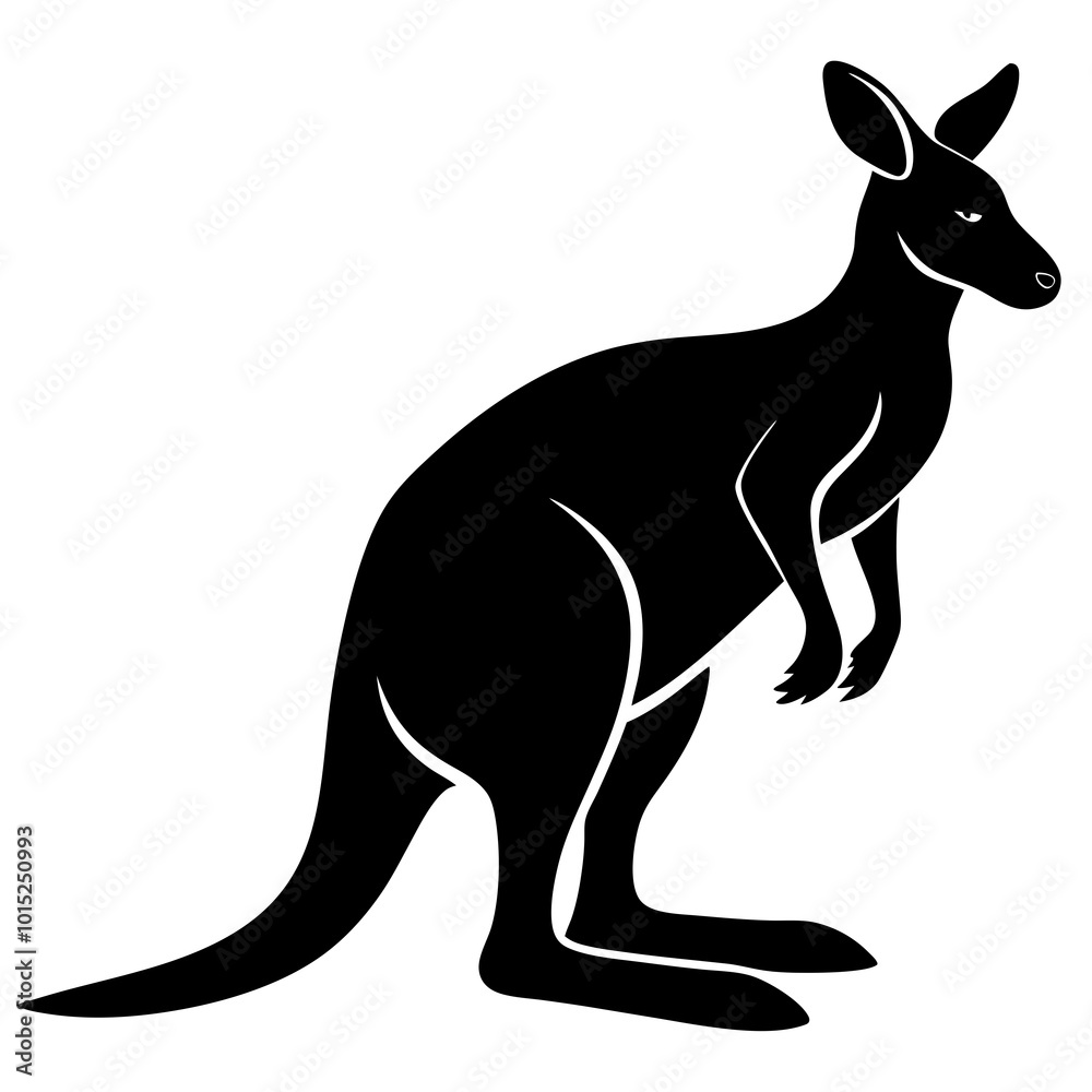 kangaroo vector silhouette art illustration kangaroo vector silhouette art illustration