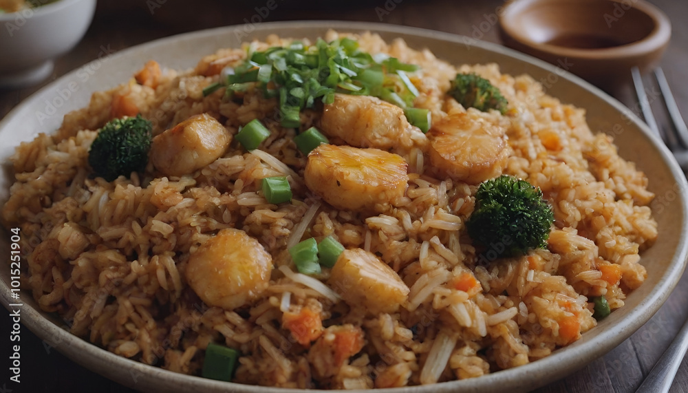 kimichi fried with on a plate kimichi fried with on a plate
