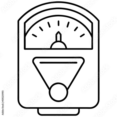 Voltage meter line art vector