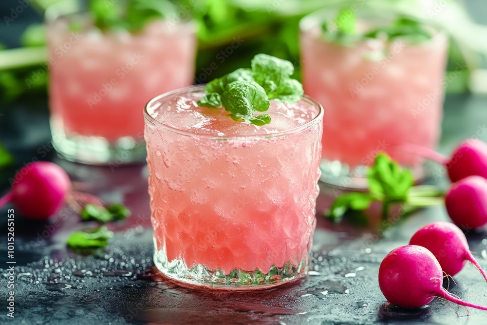 Peppery and Tangy Radish Juice with Fresh Radishes Peppery and Tangy Radish Juice with Fresh Radishes