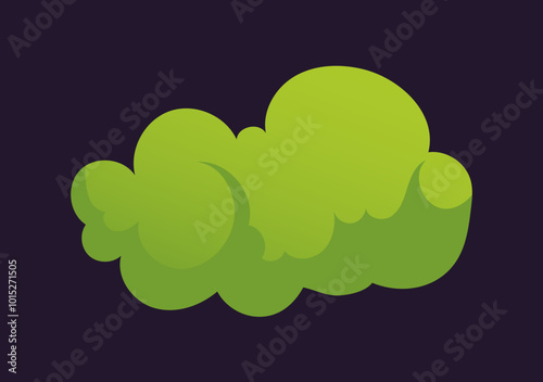 Smell cloud bad stink smelly armpit isolated set. Vector flat graphic design illustration