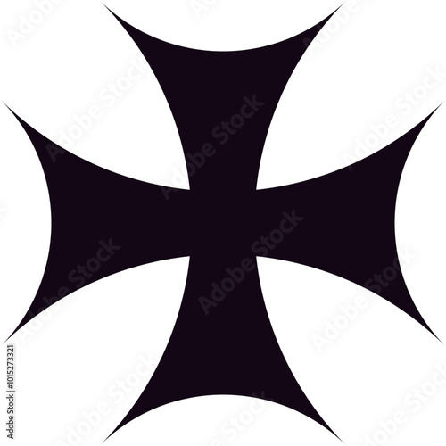 Minimalist and simple gothic cross