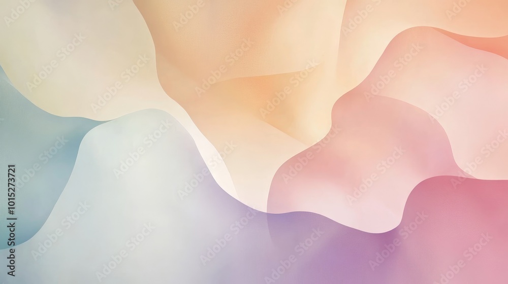 Fototapeta premium Ethereal Pastel Landscape: A Dreamlike Fusion of Hues