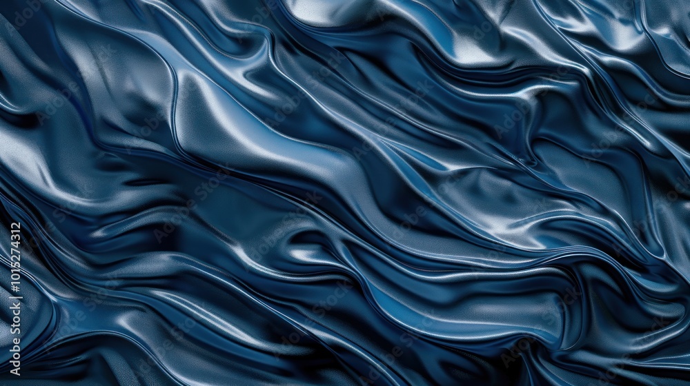 Obraz premium luxury abstract background featuring flowing blue fluids resembling a serene river