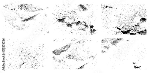 Overlay Texture Set with Various Stamps Including Paint, Damaged, Concrete, and Urban Grunge Effects