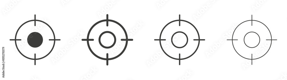 Accuracy liner icon vector set. Accuracy liner icon vector set.