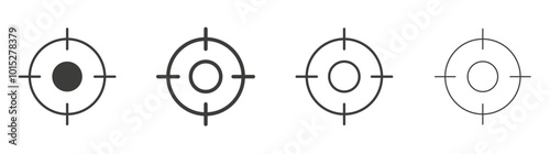 Accuracy liner icon vector set.