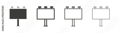 Billboard liner icon vector set.