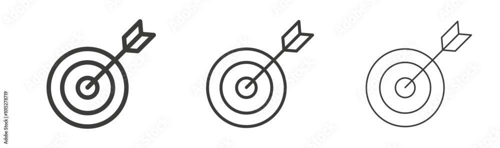 Bulls eye liner icon vector set. Bulls eye liner icon vector set.