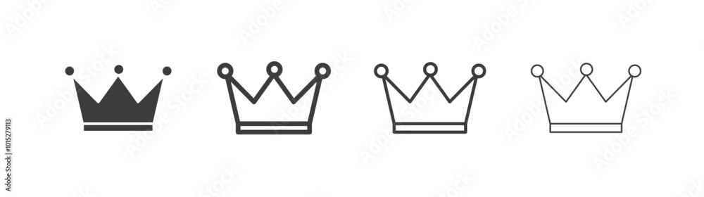 Crown liner icon vector set. Crown liner icon vector set.