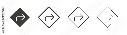 Directions liner icon vector set.