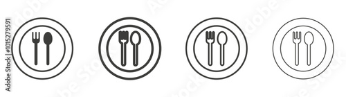 Food liner icon vector set.