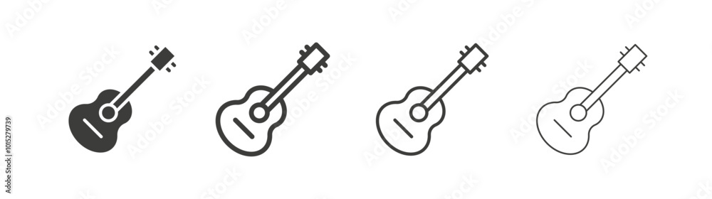 Guitar liner icon vector set. Guitar liner icon vector set.