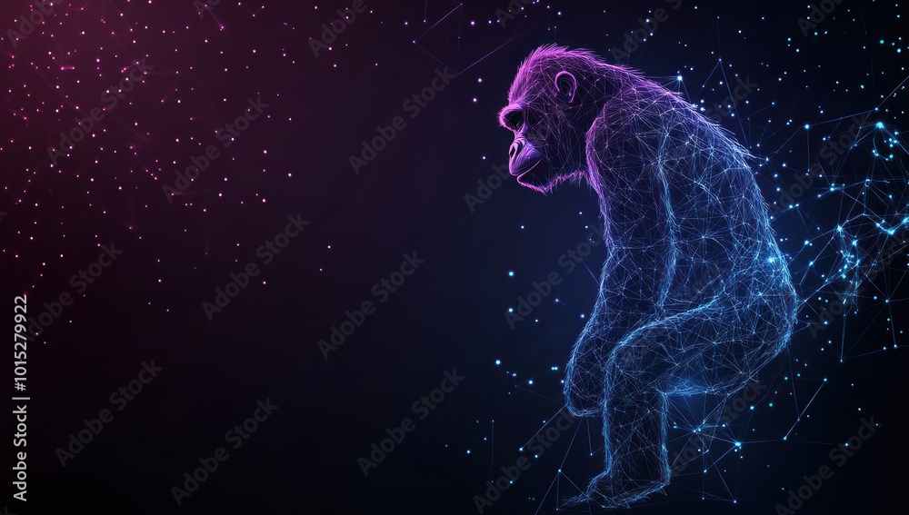 Abstract Gorilla in a Cosmic Setting Abstract Gorilla in a Cosmic Setting