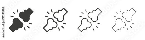 Joint liner icon vector set.