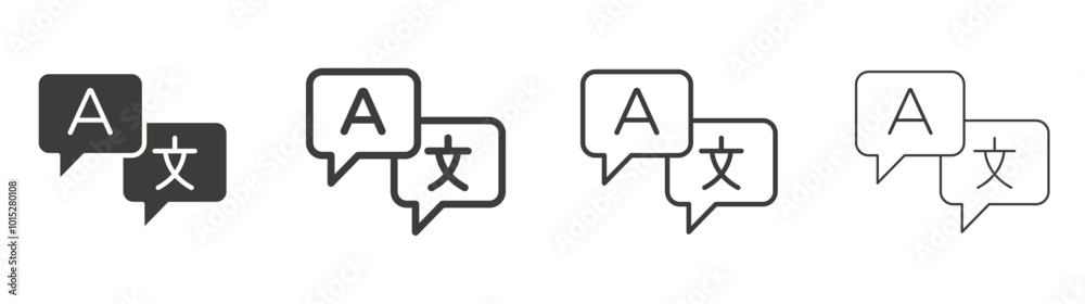 Language liner icon vector set. Language liner icon vector set.