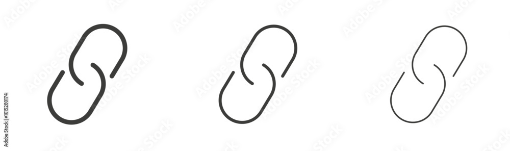 Link liner icon vector set. Link liner icon vector set.