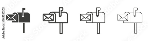 Mailbox liner icon vector set.