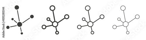 Network liner icon vector set.