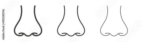 Nose liner icon vector set.