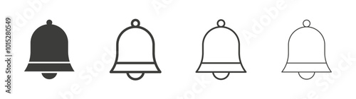 Notification liner icon vector set.