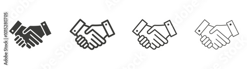 Partner liner icon vector set.