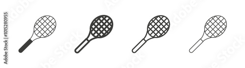 Racket liner icon vector set.