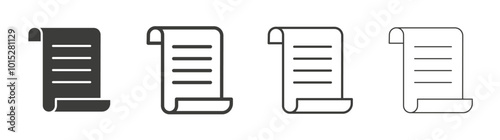 Scroll liner icon vector set.