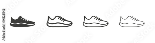 Shoes liner icon vector set.