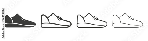 Shoes liner icon vector set.