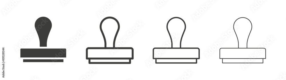 Stamp liner icon vector set. Stamp liner icon vector set.